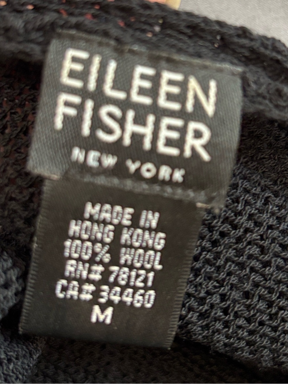 Eileen Fisher Black 100% Wool Tie Front Wrap Cardigan Size M Lightweight - Picture 14 of 16